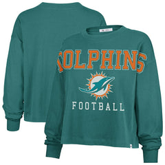 Miami Dolphins '47 Women's Outreach City Oversized Long Sleeve T-Shirt - Aqua - 47 brand