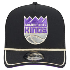 New Era Sacramento Kings Vintage Team Rope A-Frame 9FIFTY Snapback Hat Black