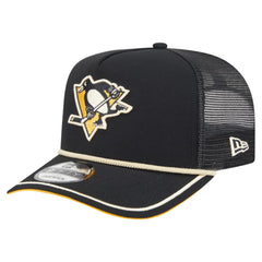 Pittsburgh Penguins New Era Vintage Team Rope A-Frame 9FIFTY Snapback Hat - Black | New Era near me