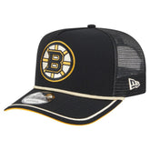 Boston Bruins New Era Vintage Team Rope A-Frame 9FIFTY Snapback Hat - Black | New Era on sale