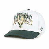 47 brand Milwaukee Bucks '47 Tribute Two-Tone Hitch Adjustable Hat White/Hunter Green