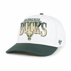 47 brand Milwaukee Bucks '47 Tribute Two-Tone Hitch Adjustable Hat White/Hunter Green