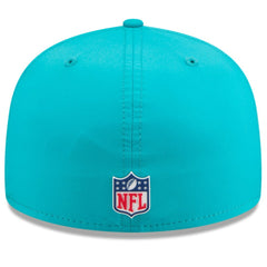 Miami Dolphins New Era 2025 Sideline 59FIFTY Fitted Hat - Aqua - NFL