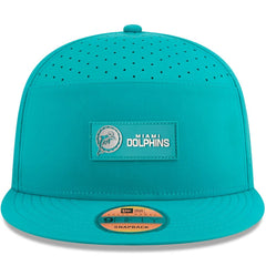 Miami Dolphins New Era 2025 Sideline Throwback Split Panel 9FIFTY Snapback Hat - Aqua - NFL