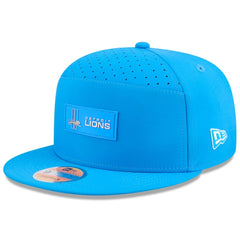 Detroit Lions New Era 2025 Sideline Throwback Split Panel 9FIFTY Snapback Hat - Blue - NFL