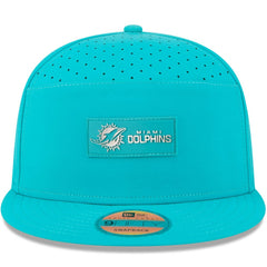 Miami Dolphins New Era 2025 Sideline Split Panel 9FIFTY Snapback Hat - Aqua - NFL