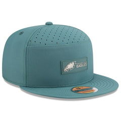 Philadelphia Eagles New Era 2025 Sideline Split Panel 9FIFTY Snapback Hat - Midnight Green - NFL