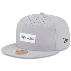 Baltimore Ravens New Era 2025 Sideline Split Panel 9FIFTY Snapback Hat - Gray - NFL
