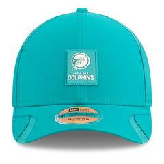 Miami Dolphins New Era 2025 Sideline Throwback M-Crown 9FORTY Adjustable Hat - Aqua - NFL