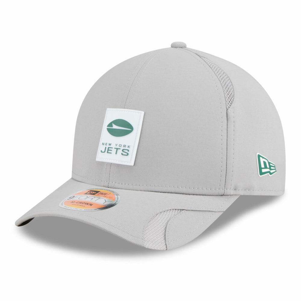 New York Jets New Era 2025 Sideline M-Crown 9FORTY Adjustable Hat - Gray - NFL