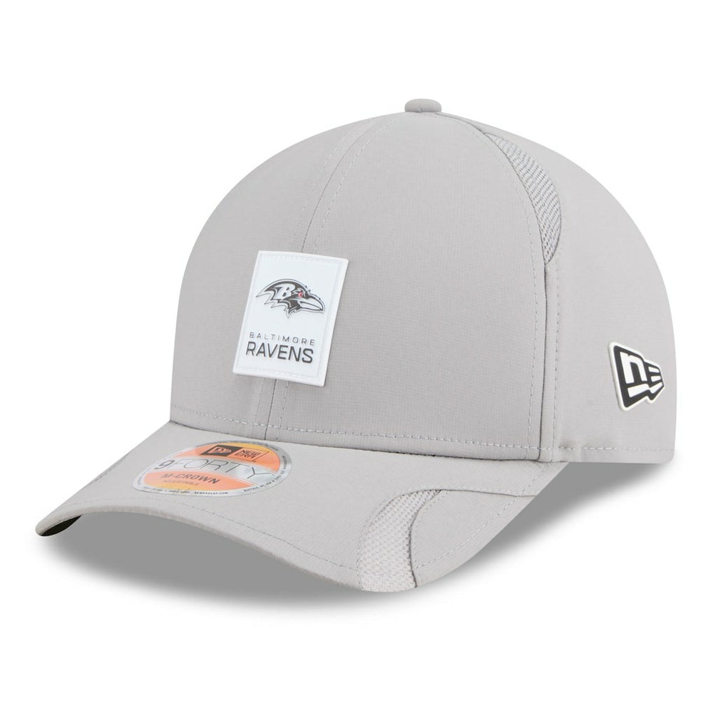 Baltimore Ravens New Era 2025 Sideline M-Crown 9FORTY Adjustable Hat - Gray - NFL