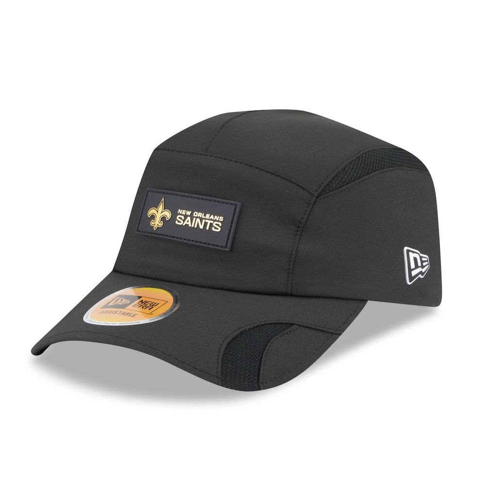 New Orleans Saints New Era 2025 Sideline Runner Adjustable Hat - Black - NFL