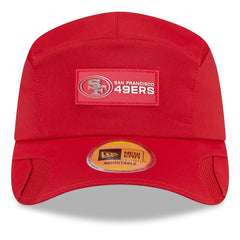 San Francisco 49ers New Era 2025 Sideline Runner Adjustable Hat - Scarlet - NFL