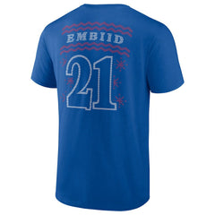 Joel Embiid Philadelphia 76ers Ugly Sweater Name & Number T-Shirt Royal