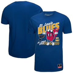 St. Louis Blues Mitchell & Ness Local Food T-Shirt - Blue | NHL on sale