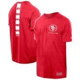 San Francisco 49ers New Era Functional Fandom Reflective T-Shirt - Scarlet - NFL
