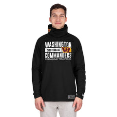 Washington Commanders New Era Functional Fandom Balaclava Helmet Stripe Tri-Blend Hoodie - Black - NFL