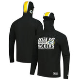 Green Bay Packers New Era Functional Fandom Balaclava Helmet Stripe Tri-Blend Hoodie - Black - NFL