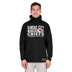 Kansas City Chiefs New Era Functional Fandom Balaclava Helmet Stripe Tri-Blend Hoodie - Black - NFL