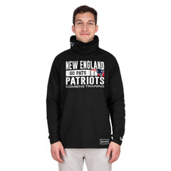New England Patriots New Era Functional Fandom Balaclava Helmet Stripe Tri-Blend Hoodie - Black - NFL