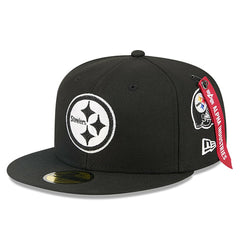 Pittsburgh Steelers New Era x Alpha Industries 59FIFTY Fitted Hat - Black - NFL
