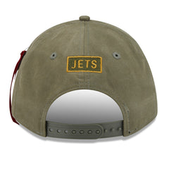 New York Jets New Era x Alpha Industries A-Frame 9FORTY Adjustable Hat - Olive - NFL