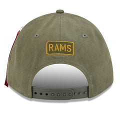 Los Angeles Rams New Era x Alpha Industries A-Frame 9FORTY Adjustable Hat - Olive - NFL