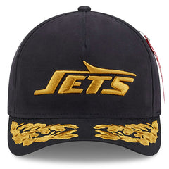 New York Jets New Era x Alpha Industries A-Frame 9FORTY Adjustable Hat - Black - NFL