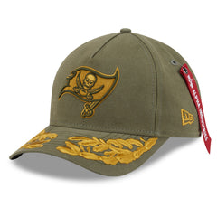 Tampa Bay Buccaneers New Era x Alpha Industries A-Frame 9FORTY Adjustable Hat - Olive - NFL