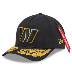 Washington Commanders New Era x Alpha Industries A-Frame 9FORTY Adjustable Hat - Black - NFL