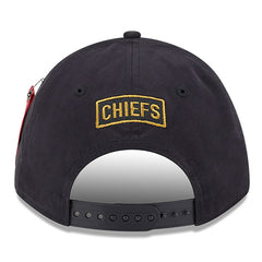 Kansas City Chiefs New Era x Alpha Industries A-Frame 9FORTY Adjustable Hat - Black - NFL