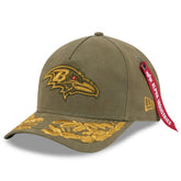Baltimore Ravens New Era x Alpha Industries A-Frame 9FORTY Adjustable Hat - Olive - NFL