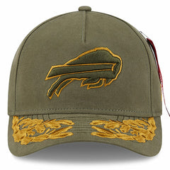 Buffalo Bills New Era x Alpha Industries A-Frame 9FORTY Adjustable Hat - Olive - NFL