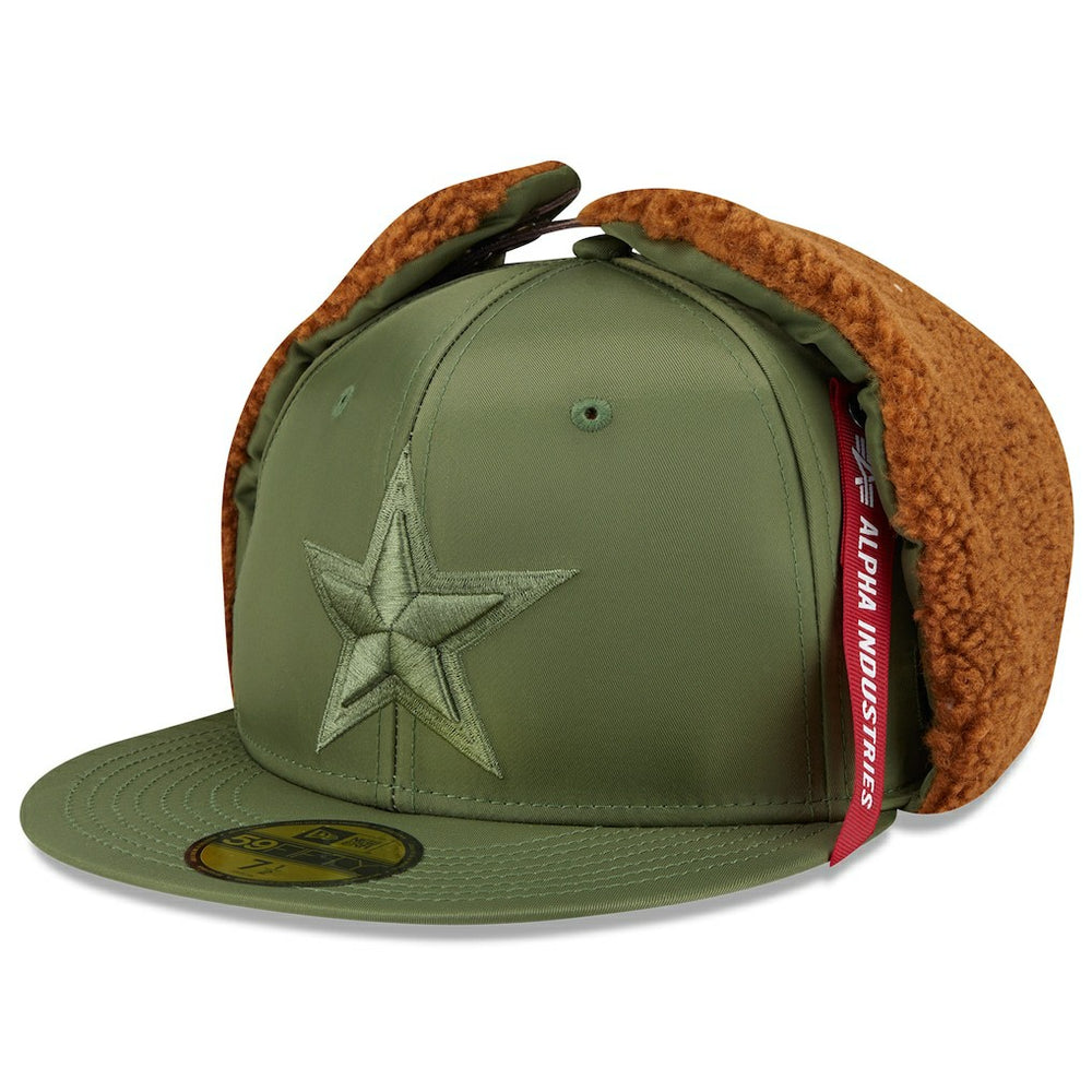 Dallas Cowboys New Era x Alpha Industries Dog Ears 59FIFTY Fitted Hat - Olive - NFL