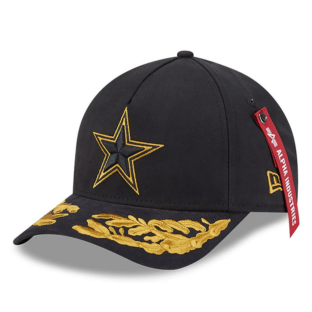 Dallas Cowboys New Era x Alpha Industries A-Frame 9FORTY Adjustable Hat - Black - NFL