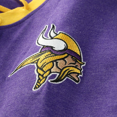 Minnesota Vikings New Era Women's Plus Size Throwback Lace-Up Long Sleeve T-Shirt - Purple - NFL