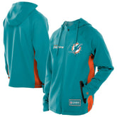 Miami Dolphins New Era Combine Authentic Raglan Scuba Full-Zip Hoodie - Aqua - NFL