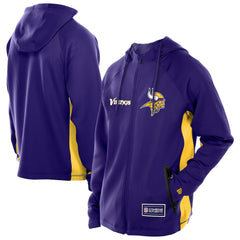 Minnesota Vikings New Era Combine Authentic Raglan Scuba Full-Zip Hoodie - Purple - NFL