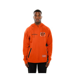 Cincinnati Bengals New Era Combine Authentic Raglan Scuba Full-Zip Hoodie - Orange - NFL