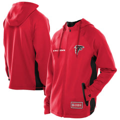 Atlanta Falcons New Era Combine Authentic Raglan Scuba Full-Zip Hoodie - Red - NFL