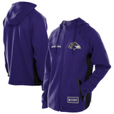 Baltimore Ravens New Era Combine Authentic Raglan Scuba Full-Zip Hoodie - Purple - NFL