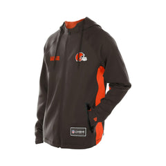 Cleveland Browns New Era Combine Authentic Raglan Scuba Full-Zip Hoodie - Brown - NFL