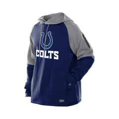 Indianapolis Colts New Era Combine Authentic Color Block Raglan Pullover Hoodie - Royal - NFL