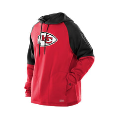 Kansas City Chiefs New Era Combine Authentic Color Block Raglan Pullover Hoodie - Red - NFL