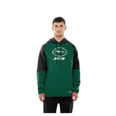 New York Jets New Era Combine Authentic Color Block Raglan Pullover Hoodie - Green - NFL
