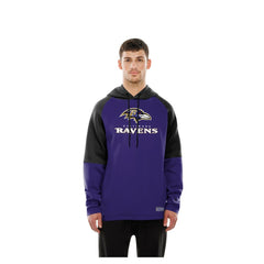 Baltimore Ravens New Era Combine Authentic Color Block Raglan Pullover Hoodie - Purple - NFL
