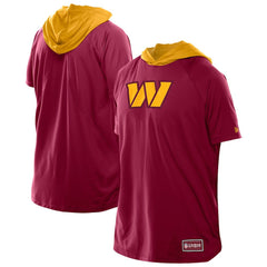 Washington Commanders New Era Combine Authentic Hooded Raglan Short-Sleeve T-Shirt - Scarlet - NFL