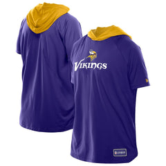 Minnesota Vikings New Era Combine Authentic Hooded Raglan Short-Sleeve T-Shirt - Purple - NFL