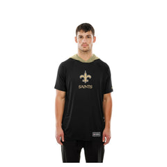 New Orleans Saints New Era Combine Authentic Hooded Raglan Short-Sleeve T-Shirt - Black - NFL