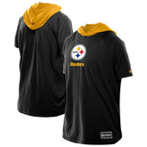 Pittsburgh Steelers New Era Combine Authentic Hooded Raglan Short-Sleeve T-Shirt - Black - NFL